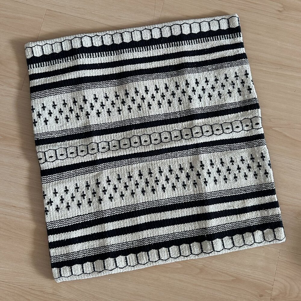 Black and White Boho Pillow Cover